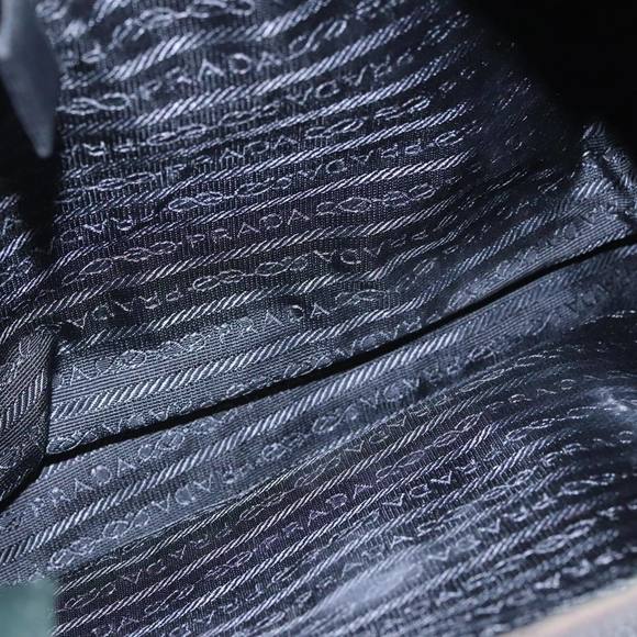 PRADA PRADA Hand Bag Nylon Khaki Silver Auth 95368 - Picture 11 of 16